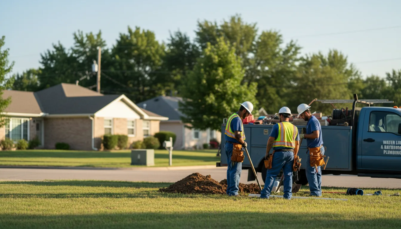 Residential water line and bathroom plumbing service in Summit, NJ